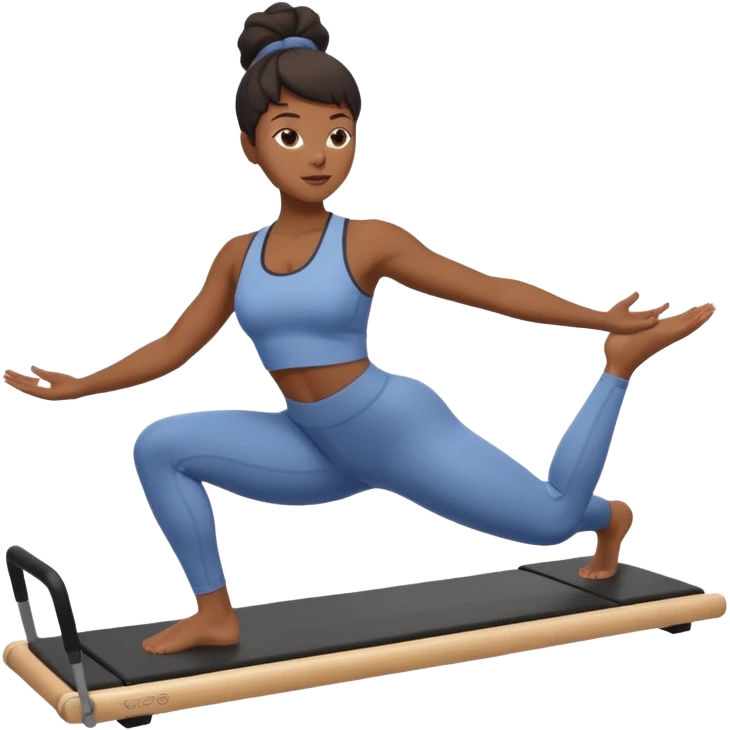 black woman doing pilates emoji