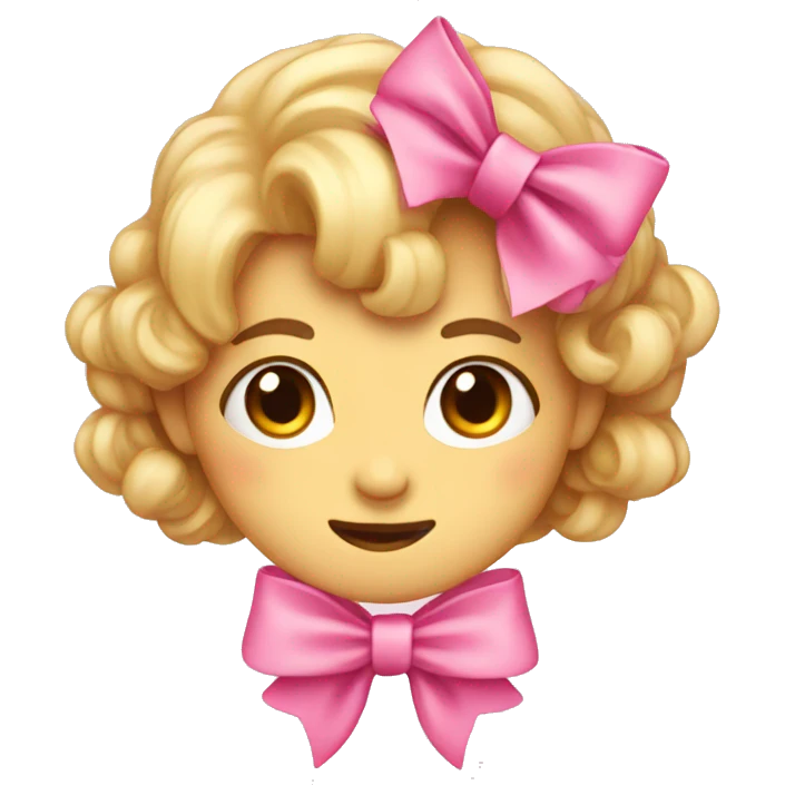 Cute pink bow emoji