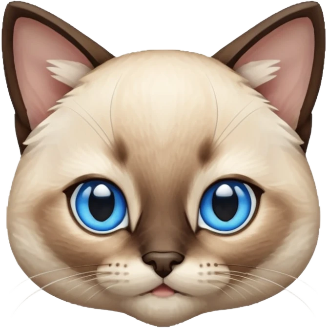 Face of Siamese Kitten in game pixelized style emoji
