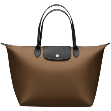 longchamp tote bag brown and black  emoji