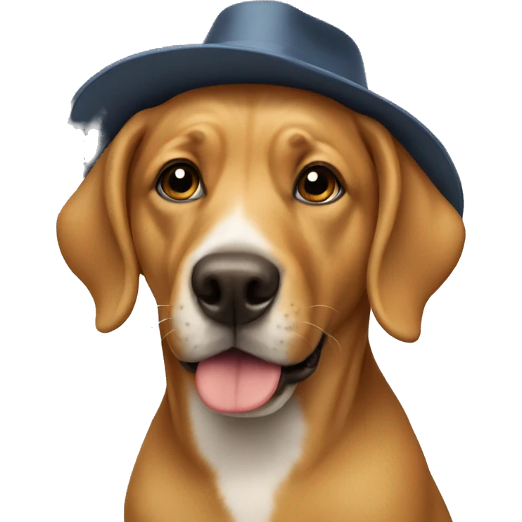 dog with hat emoji