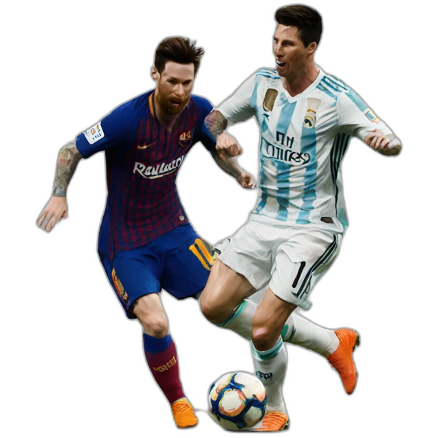 Ronaldo  hitting Messi emoji