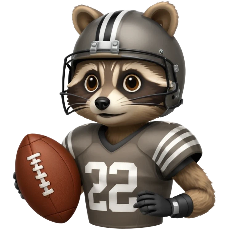 american football player raccoon emoji