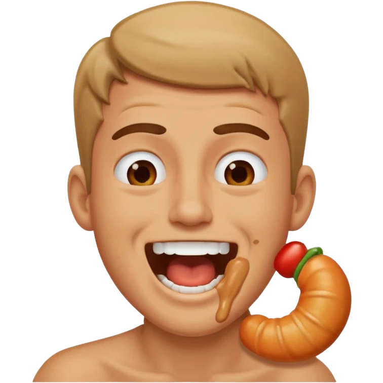 Guy choking and laughing emoji