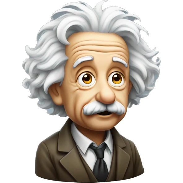Albert einstein thinking emoji