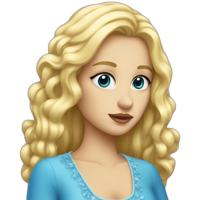 Une reine blonde au yeux bleu emoji