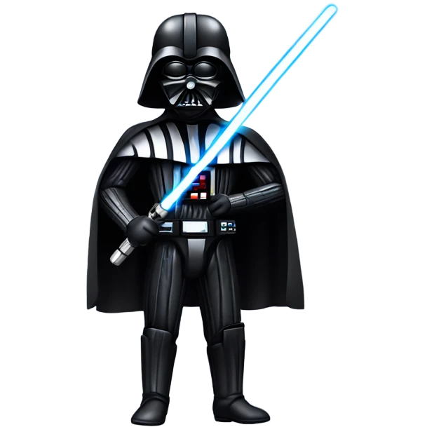 Darth Vader with a light saber staff emoji