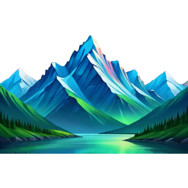 Northern Lights aesthetic mountains  emoji
