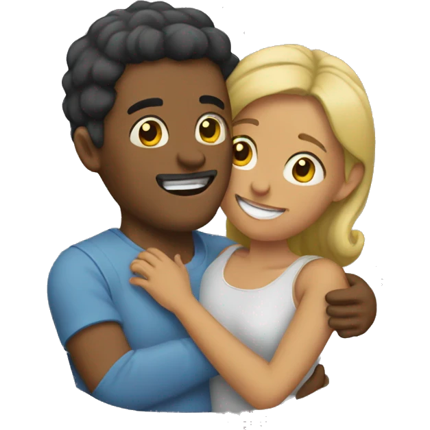 Couple hugging  emoji