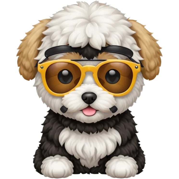 Maltipoo with sunglasses emoji