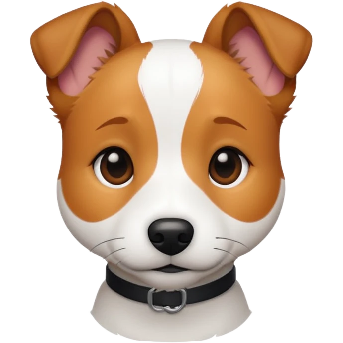 Jack russell with fully ginger face emoji