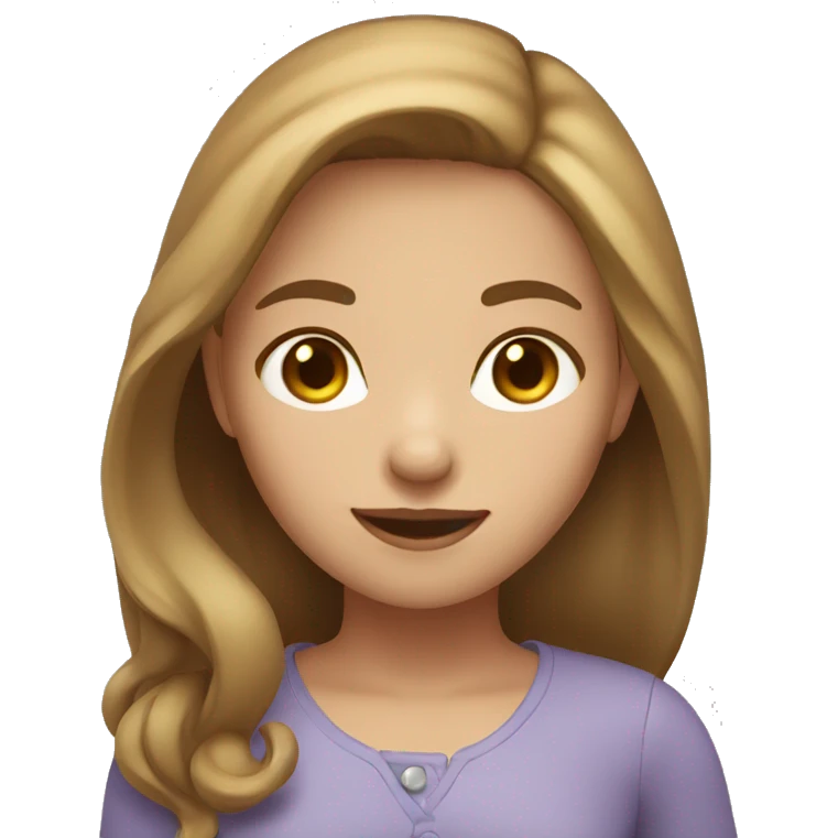 girl with light brown hair and light eyes emoji