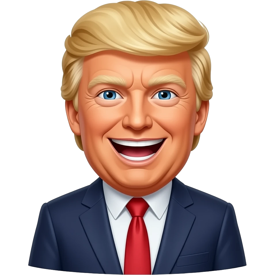 Laughing and mocking donald Trump emoji