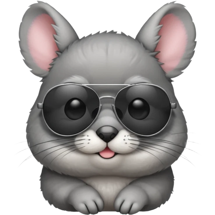 Chinchila with sunglasses emoji