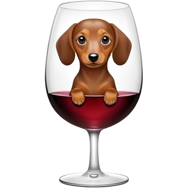 Dachshund in wine glass  emoji