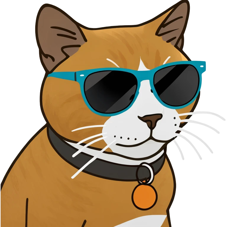 Cat with sunglasses emoji