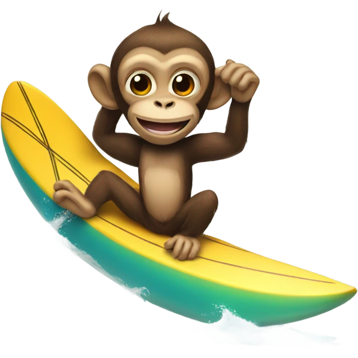 monkey on a surfboard  emoji