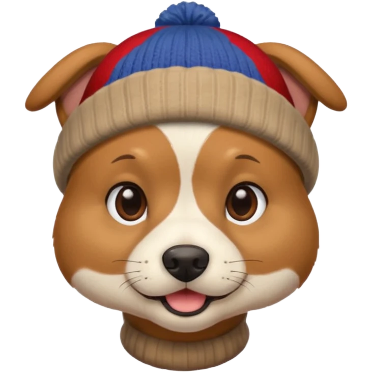 dog wearing beenie emoji