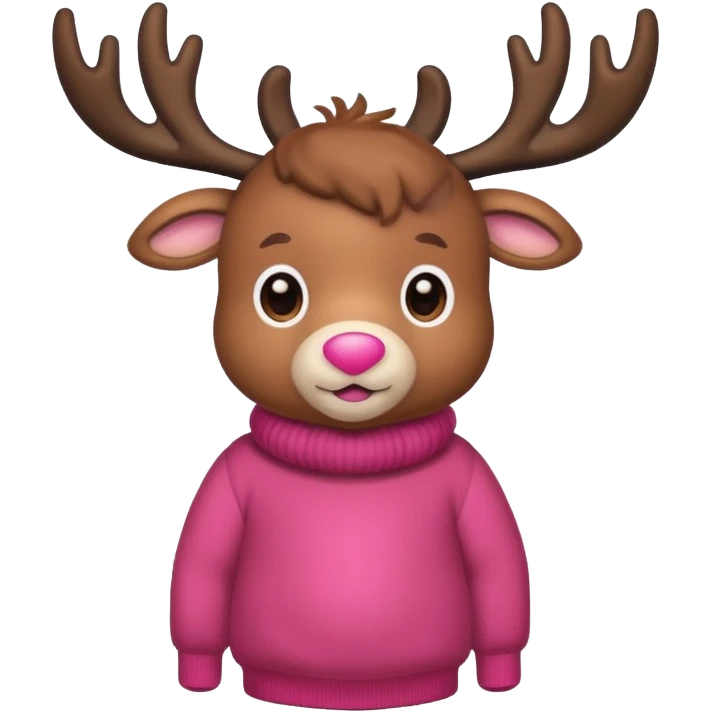 reindeer baby  cute, full body , sweater  emoji