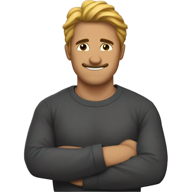 Corona puesta en un hombre  emoji