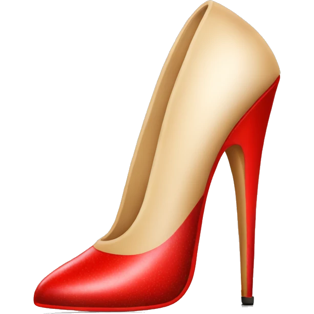 high heel shoe with red bottom emoji