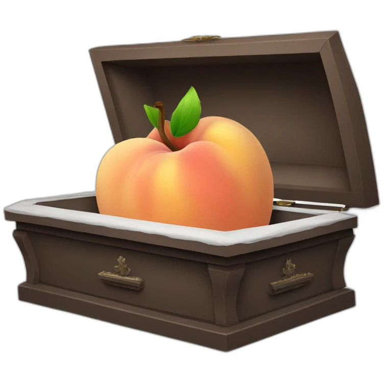 Peach in a coffin emoji