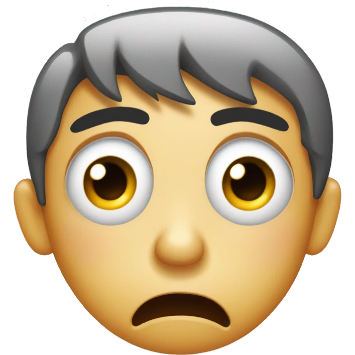 Embarrassed eyes with scared mouth emoji