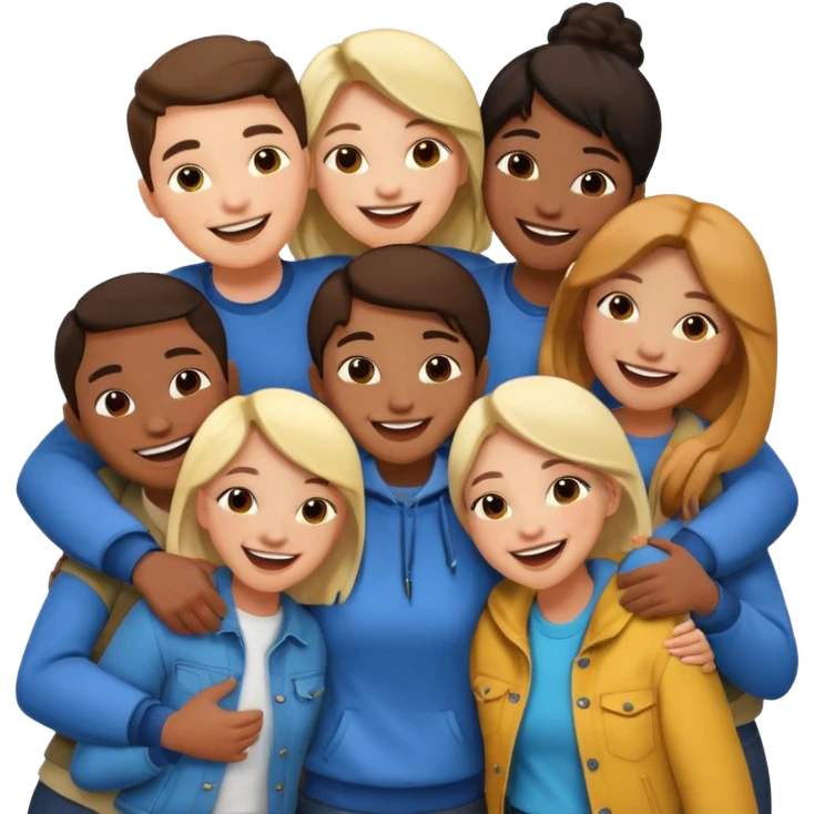Fun, love, friends, cool emoji