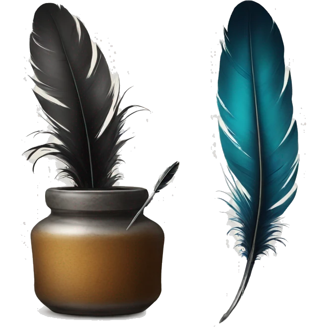 feather and ink pot emoji