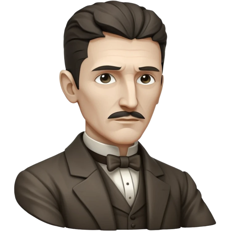 sitting philosopher-statue as nicola tesla emoji