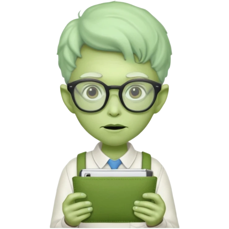 Alien but he’s a nerd emoji