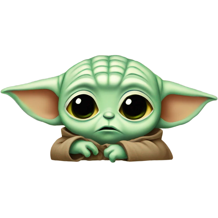 Sad baby yoda emoji