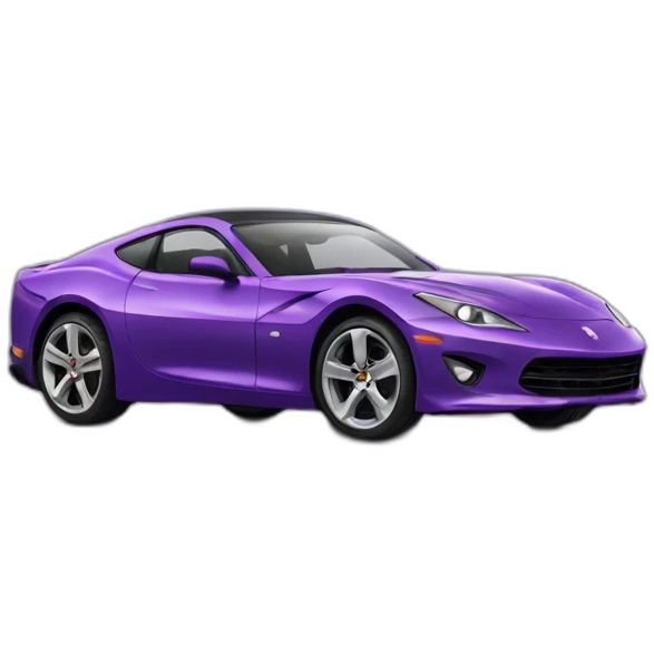 purple sports car emoji