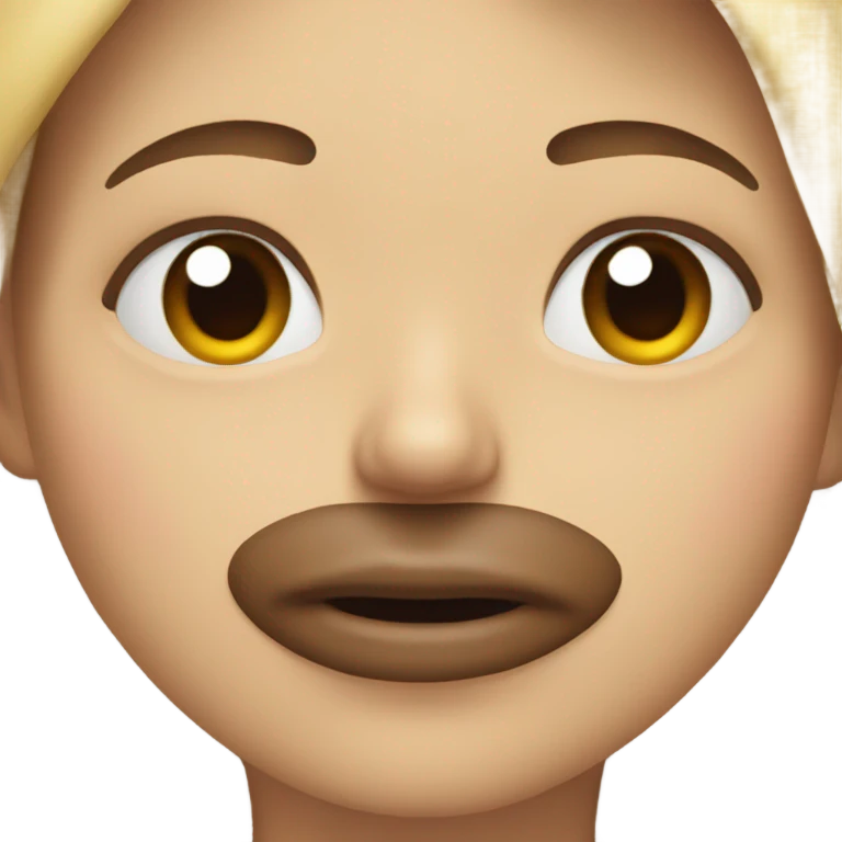 try not to smile by closing his mouth emoji emoji