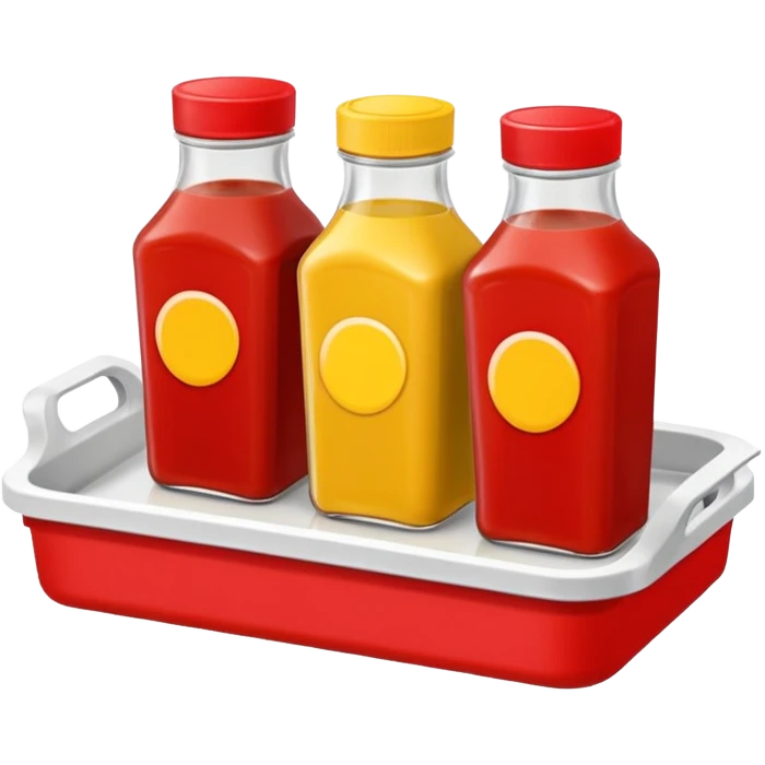 a ketchup and mustard tray emoji
