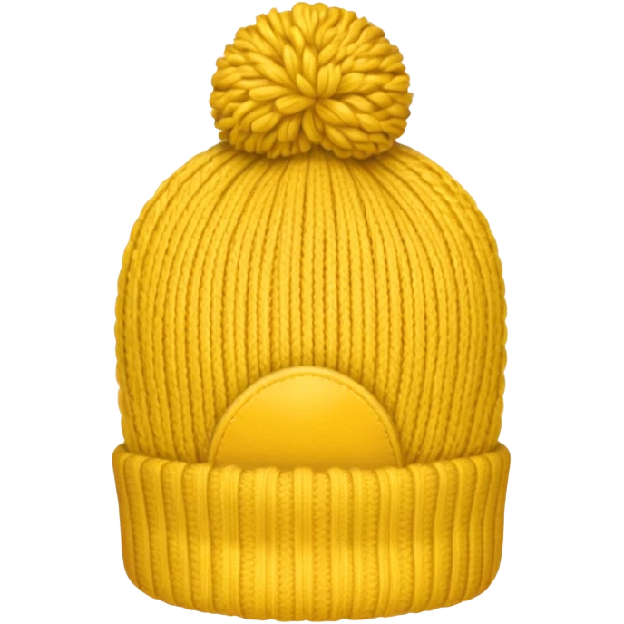 Winter Knit Hat yellow emoji