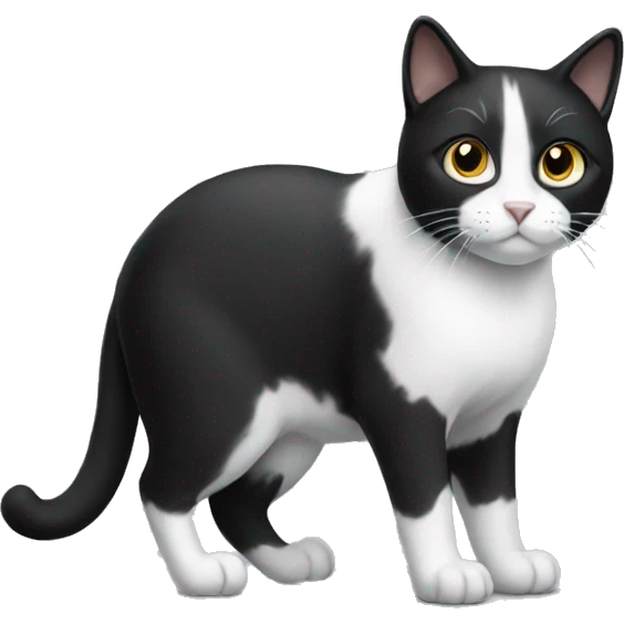 Black and white cat emoji