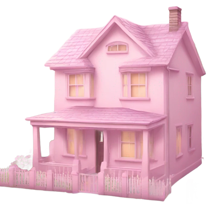 A cute light pink asthetic house emoji