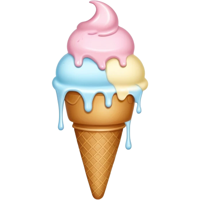Cute summer ice cream emoji