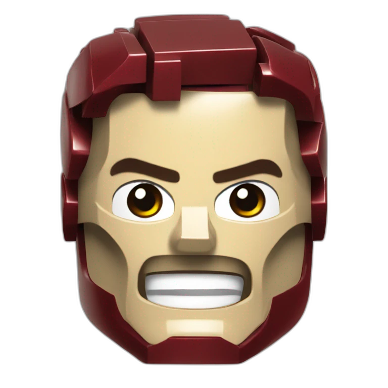 lego face iron man emoji