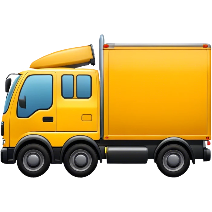 full yellow logistic truck emoji