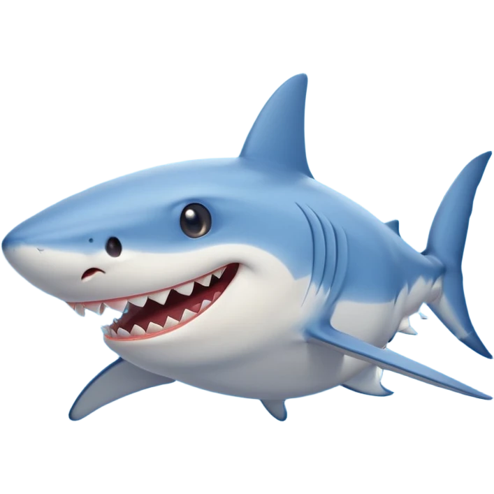 cartoonist blue shark wearing shirt emoji