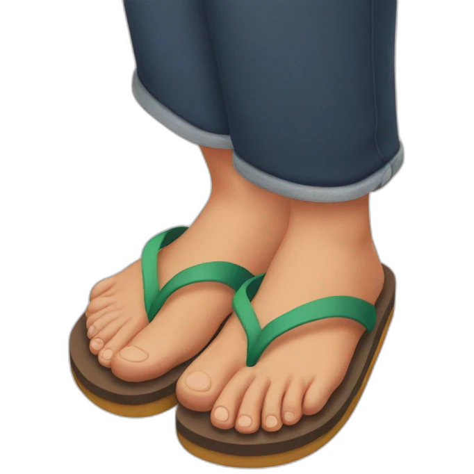 Flip flops feet emoji