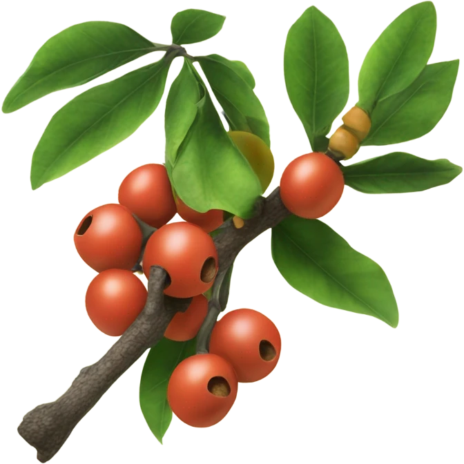 Ripe guarana on branch emoji