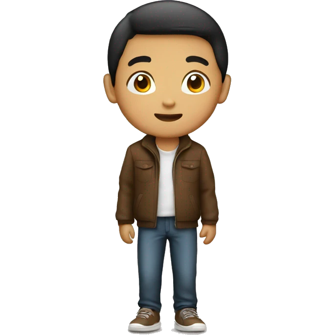 Asian boy brown emoji