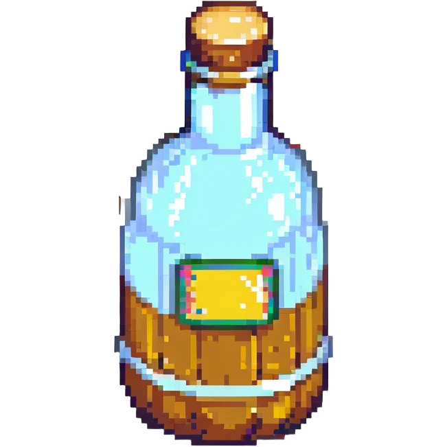 a bottle of cooking oil, pixel art style emoji