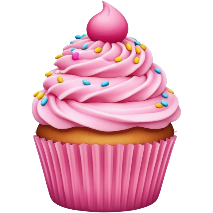 cupcake with pink icing emoji