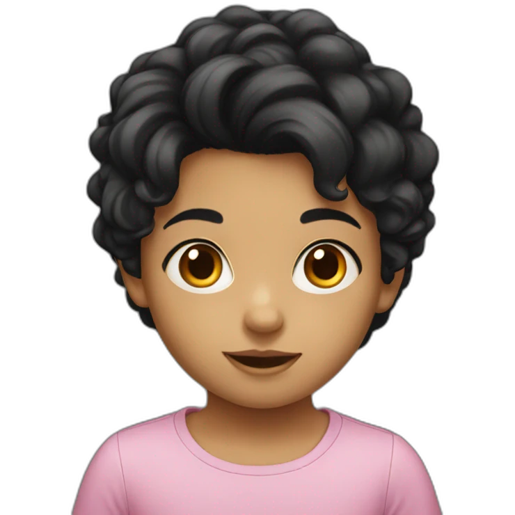 Black haired child emoji