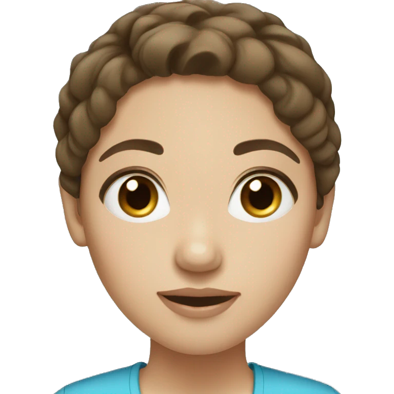 Thai women Brown hair Blue eyes emoji