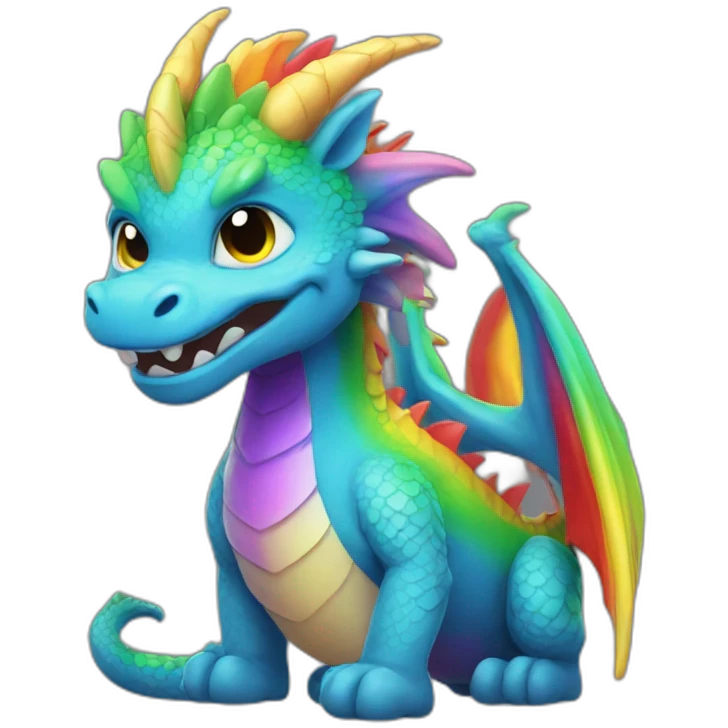 Rainbow Dragon emoji